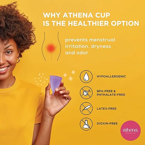 Miniatura 5 de Taza menstrual Athena  Un paquete  Flujo regular  Una taza menstruación más suave hecha para períodos más fáciles  Excelente alternativa al tampón y