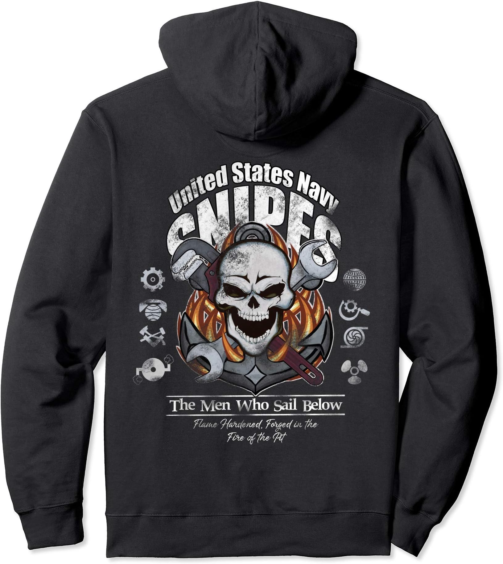Navy Snipe TNavy Snipes Men Who Sail Below Pullover Hoodie