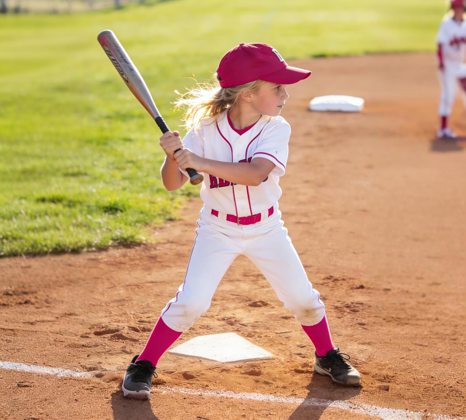 Ultrafun Kids Youth Baseball/Softball Socks and Belt Combo Set for Boys Girls image 2
