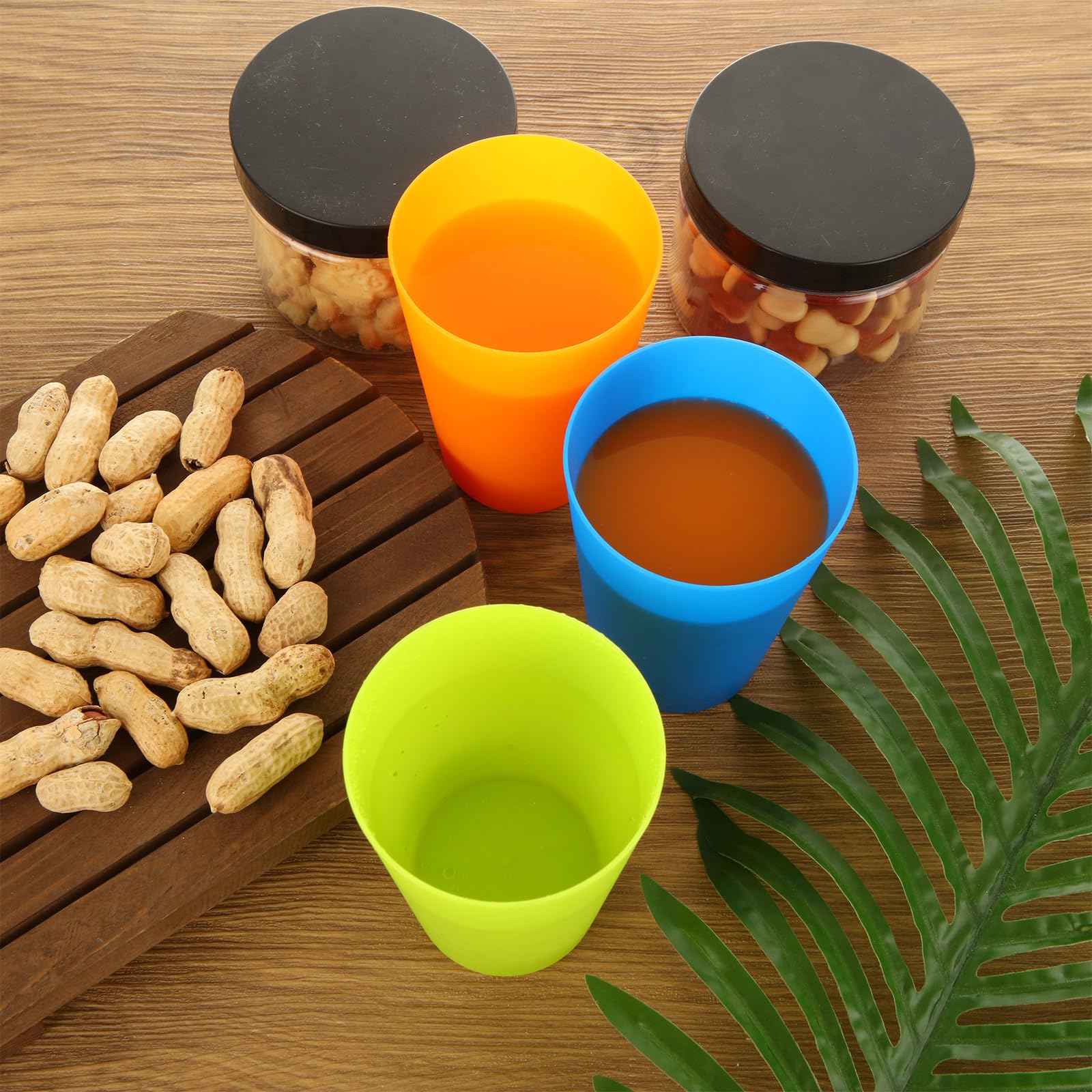 Paquete de 60 vasos de plástico multicolor de 260 ml, vasos de fiesta para beber, picnic, camping, cocina, fiestas al aire libre, picnics, barbacoas, viajes