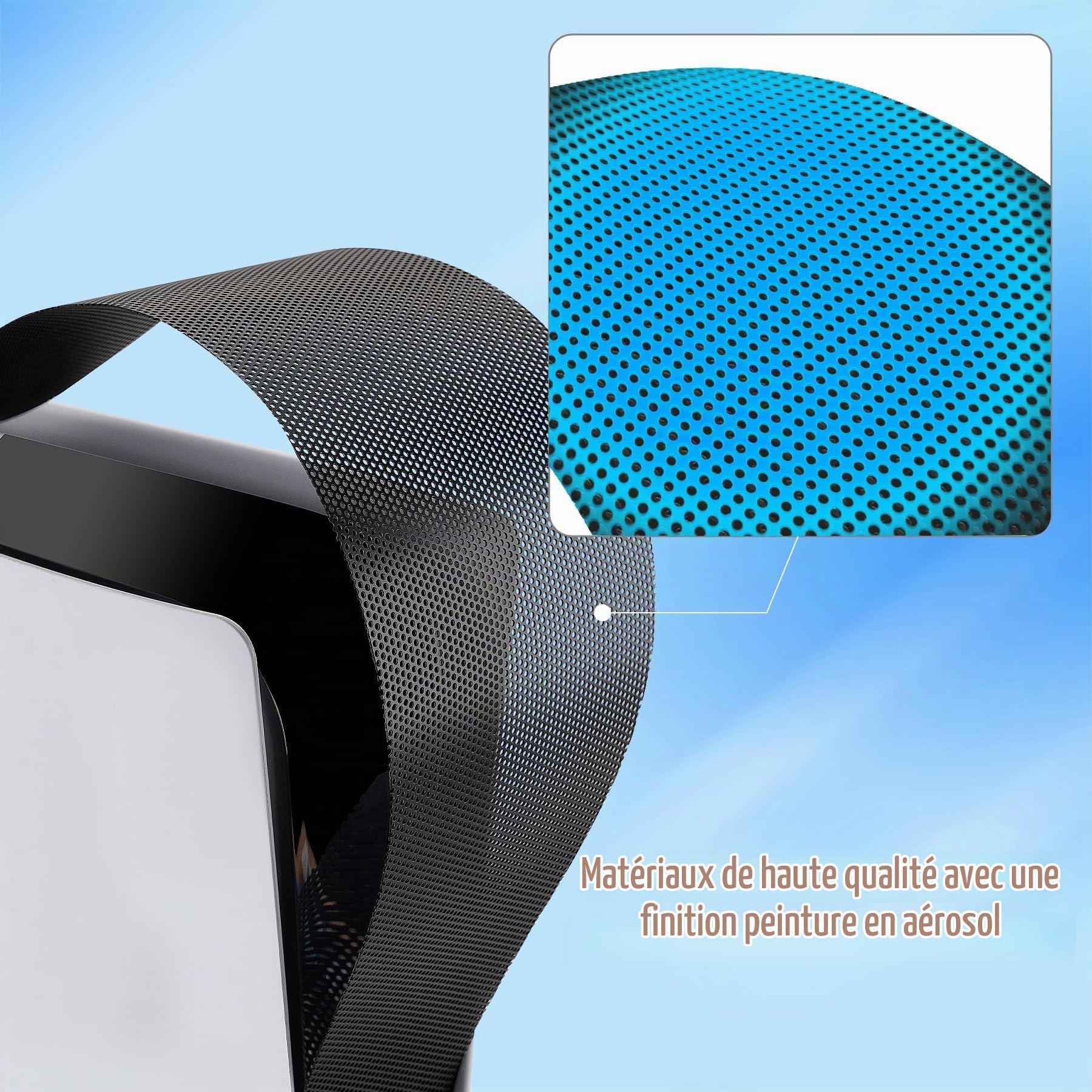 playvital Filtre à Poussière pour ps5 Pro Console Accessoires Filet de Protection avec Bouchon en Silicone pour Ports,Installation Facile-Noir