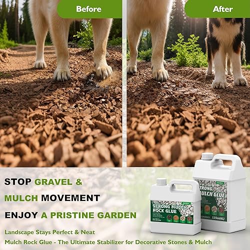 Miniatura 2 de Pegamento transparente de mantillo de 34 onzas para paisajismo, pegamento de roca fuerte para paisajismo, adhesivo de anclaje para todo