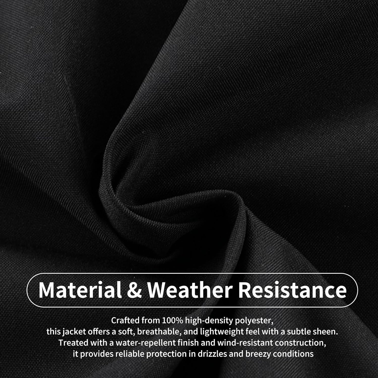 Men's Casual Jackets, Lightweight Water-Resistant Jackets, Softshell Hooded Jacket, Spring/Fall Outdoor Wear - Image 4