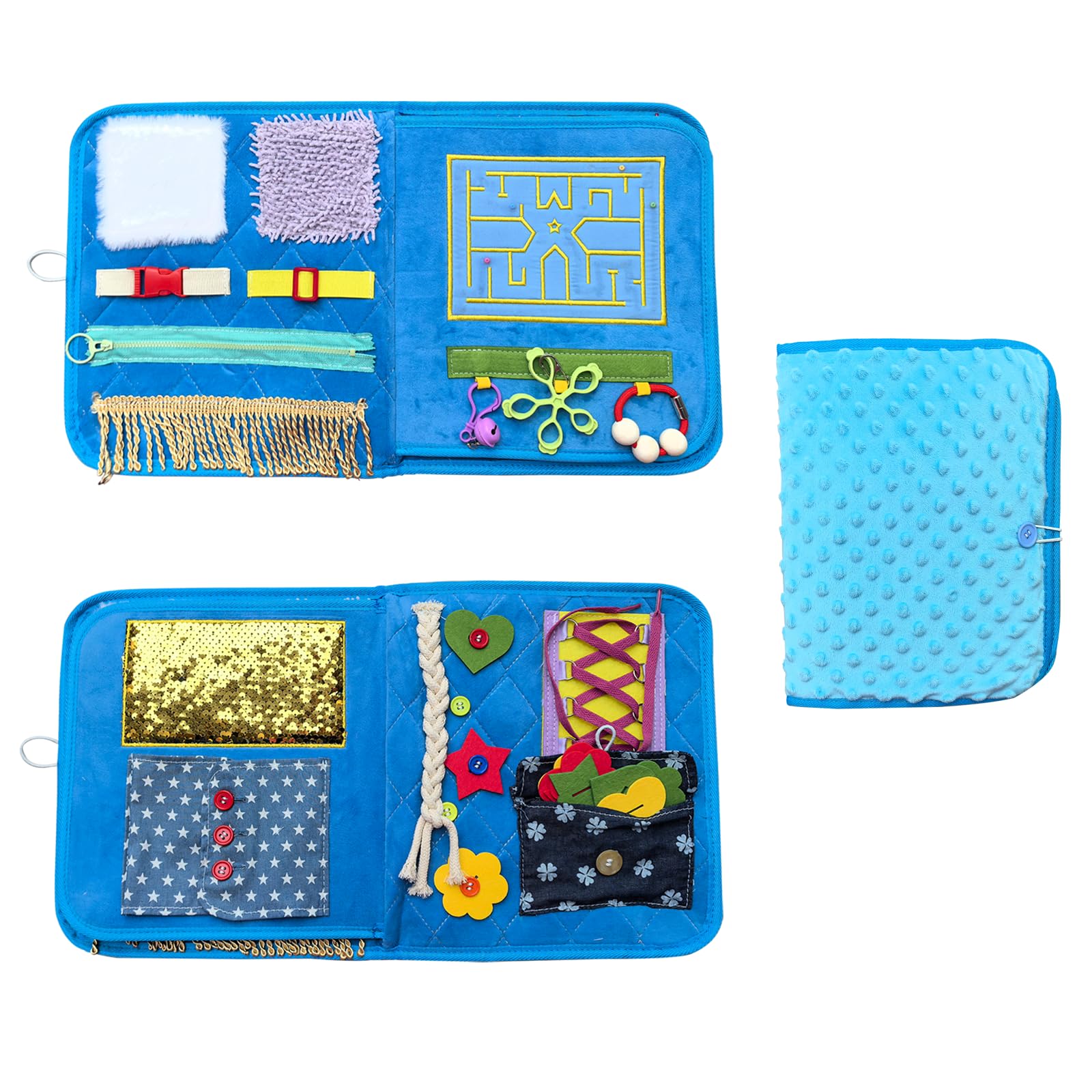 MOZMY Manta de nido para enfermos de demencia, juguete para manos ocupadas, manta sensorial para personas con demencia para el Alzheimer/demencia/Asperger/ansiedad/autismo juguete