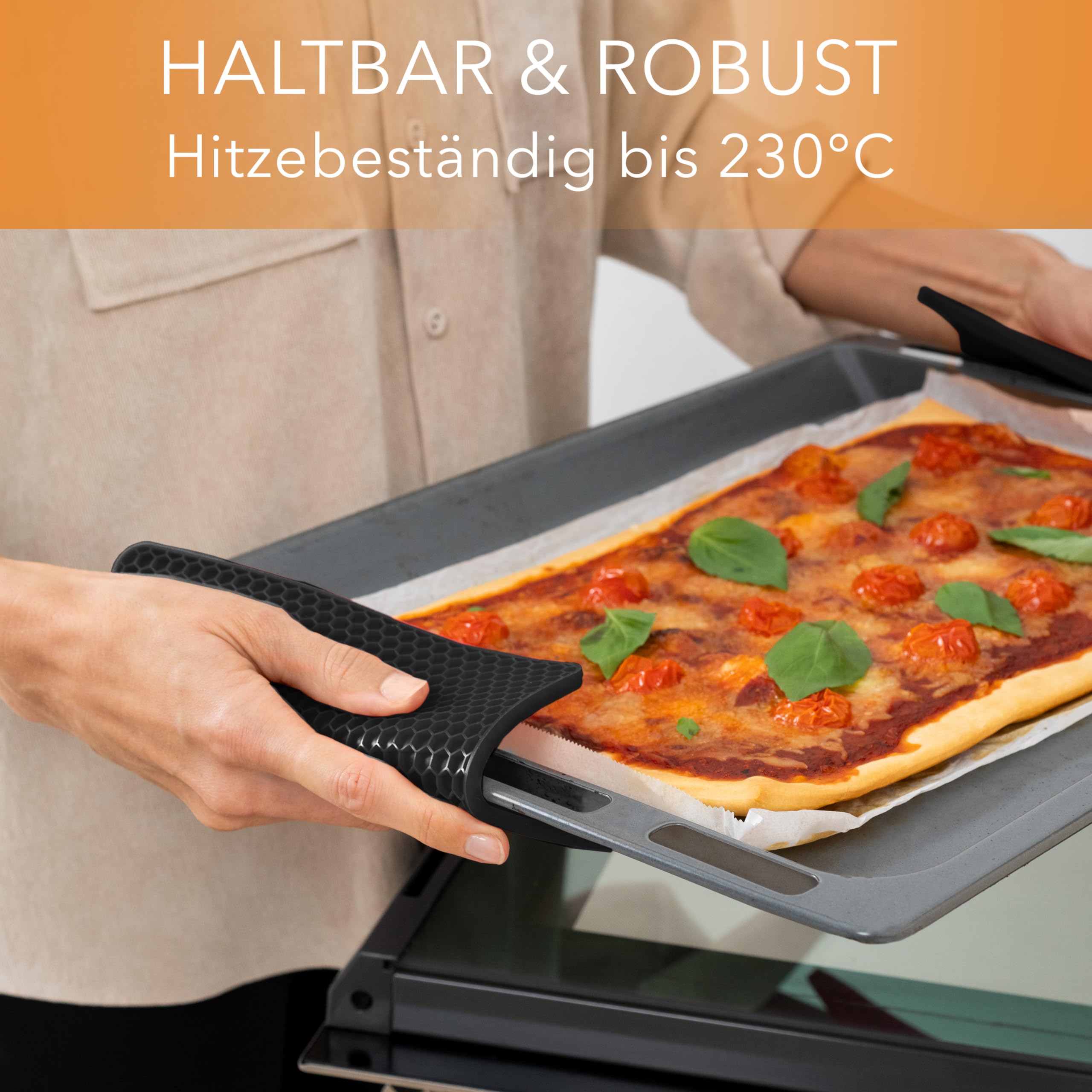 YDHfdc 4 Pezzi Sottopentola Silicone Resistenti Al Calore Asciugatura Antiscivolo Multifunzionali Lavabili in Lavastoviglie per Cucina e Tavola - Nero