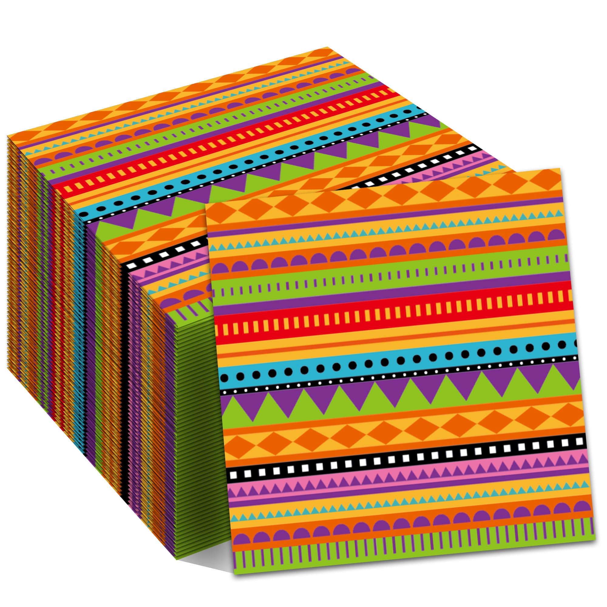 200Pcs Mexican Fiesta Party Napkins Mexican Theme Party Paper Napkins Disposable Napkins Set Mexican Fiesta Paper Luncheon Napkins Supplies