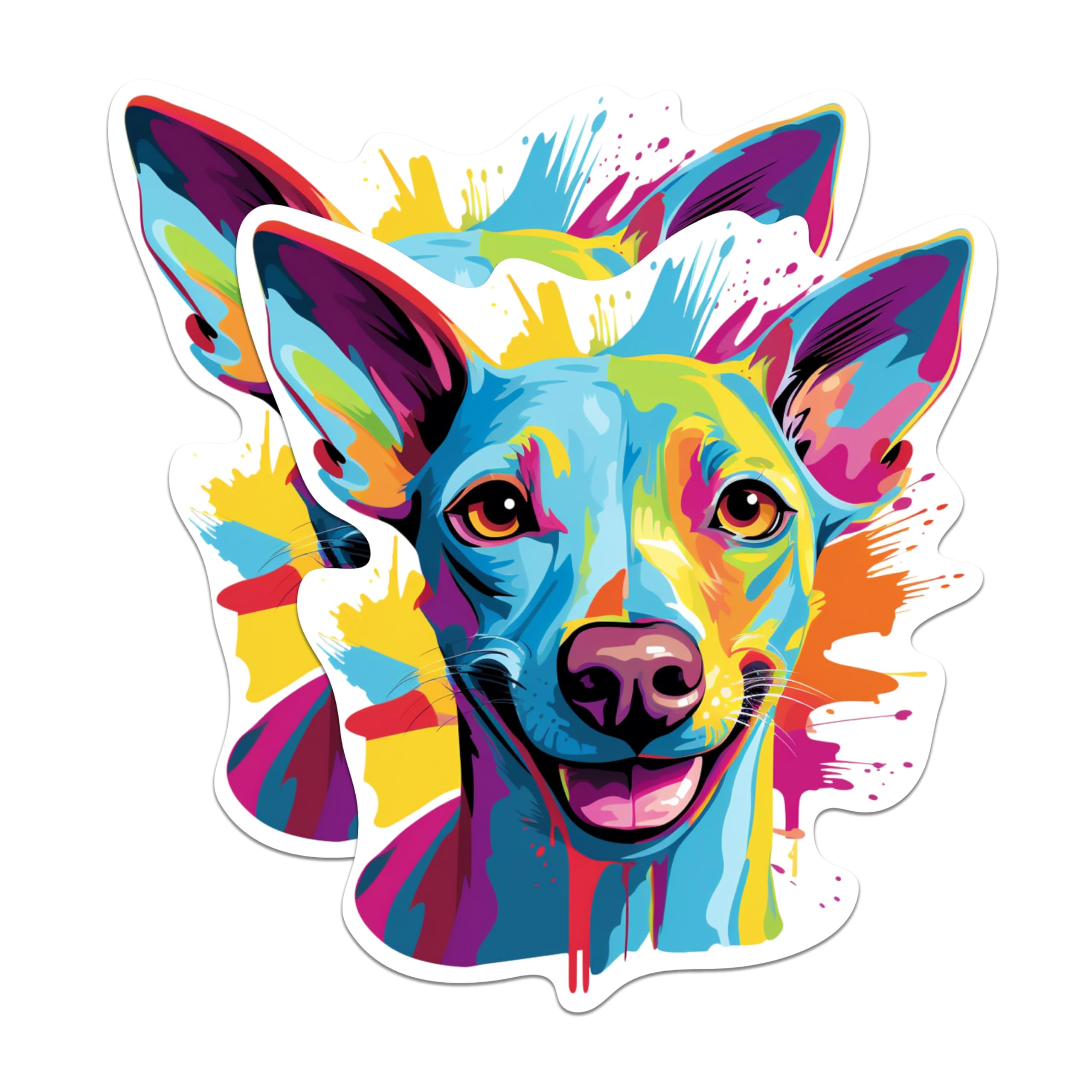 (2 Pack) Italian Greyhound Dog Breed Stickers - 5 Inches On Longest Side - Choose from Over 100 Dog Breeds - for Cars, Trucks, Skateboards, Laptops - Made in USA - BMCS1883