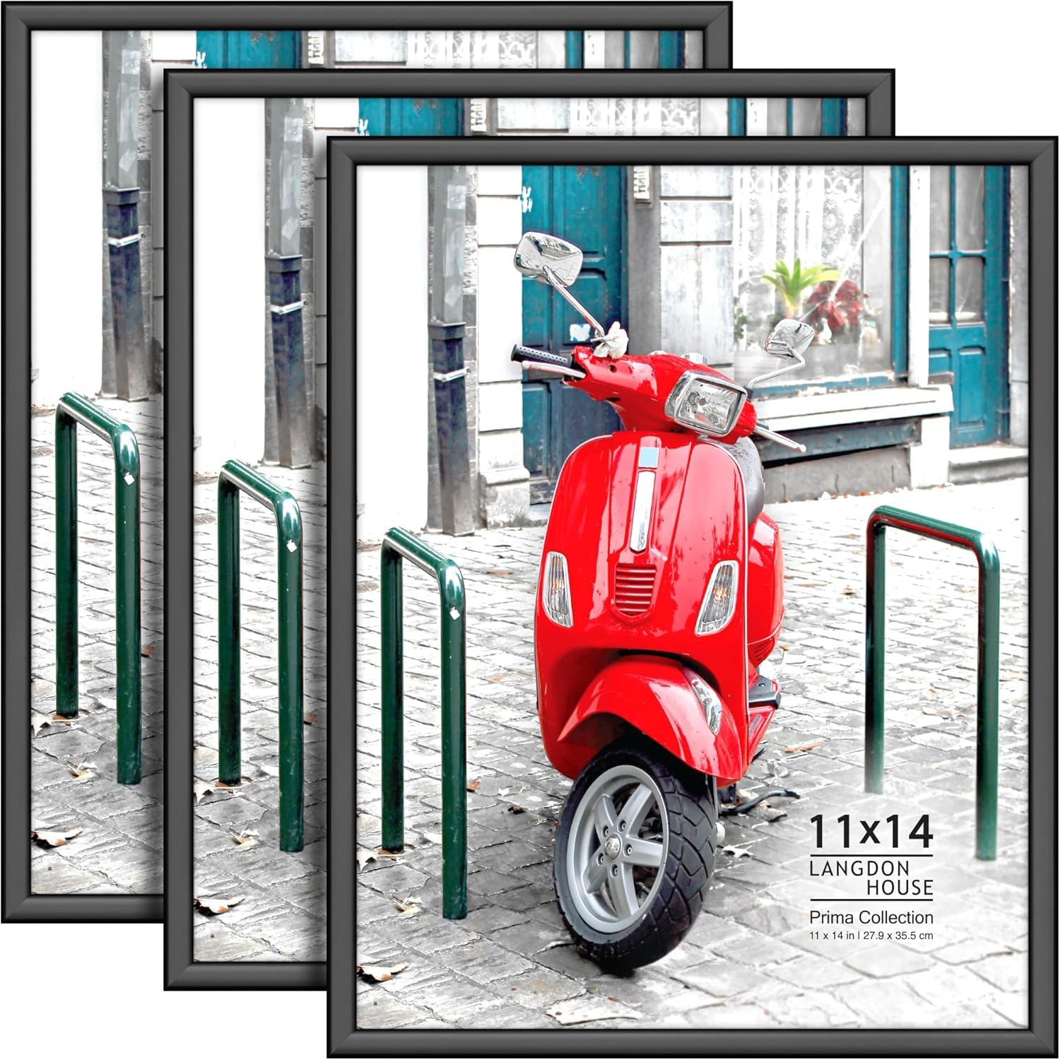 Cadres photo noirs 28,9 x 35,6 cm montage horizontal vertical facile