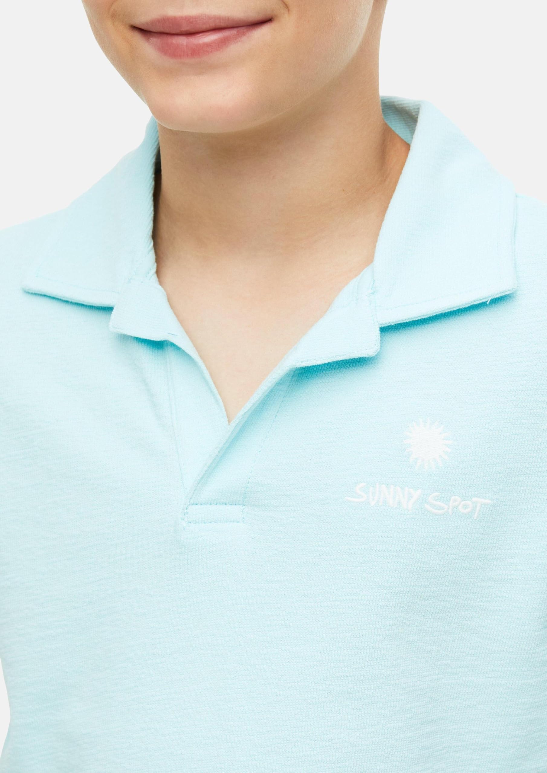 s.Oliver Strukturiertes Polo-Shirt mit Stickerei