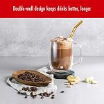 ZWILLING Sorrento Plus 2 Piece Insulated Double-Wall Glass Latte Mug Set - Large Coffee Mug for Coffee Tea