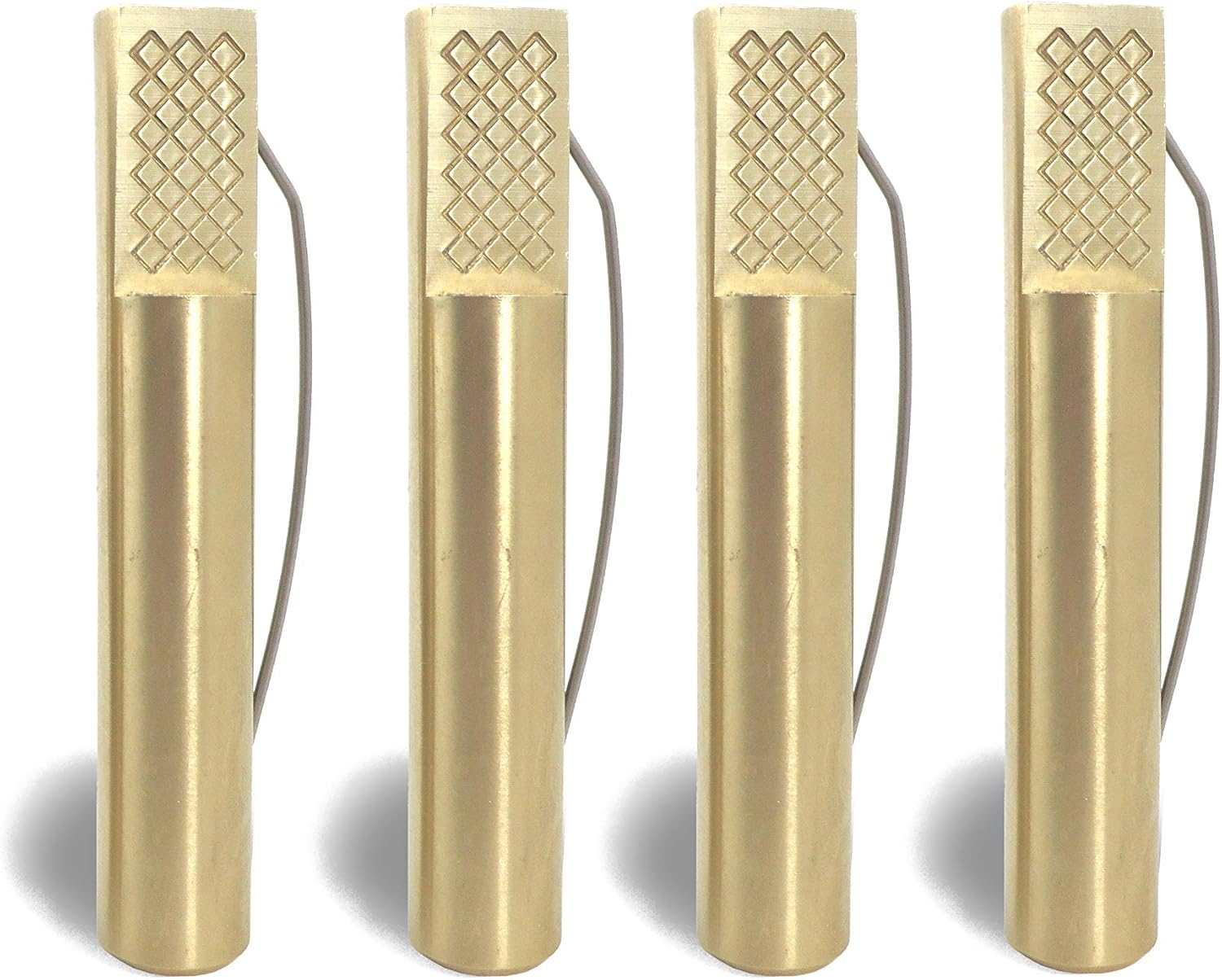 Taytools Solid Brass Round Workbench Dogs for 3/4 Inch Holes (4, 4-3/8 Inch)