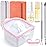 Yokilly Nail Soaking Bowl, Soak Off Gel Polish Remover Manicure Bowl, Acetone Nail Soak Off Bowl for Acrylic Nails Dip Powder Remover Kit with Cuticle Oil, Cutile Remover, Cuticle Pusher Peeler