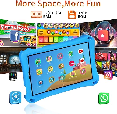Miniatura 4 de DEERTiME Tableta para Niños Android 15 Tabletas de 9 pulgadas para Niños, Octa-Core, 12GB+32GB+1TB, Pantalla IPS 1340 x 800 Tablet para Niños