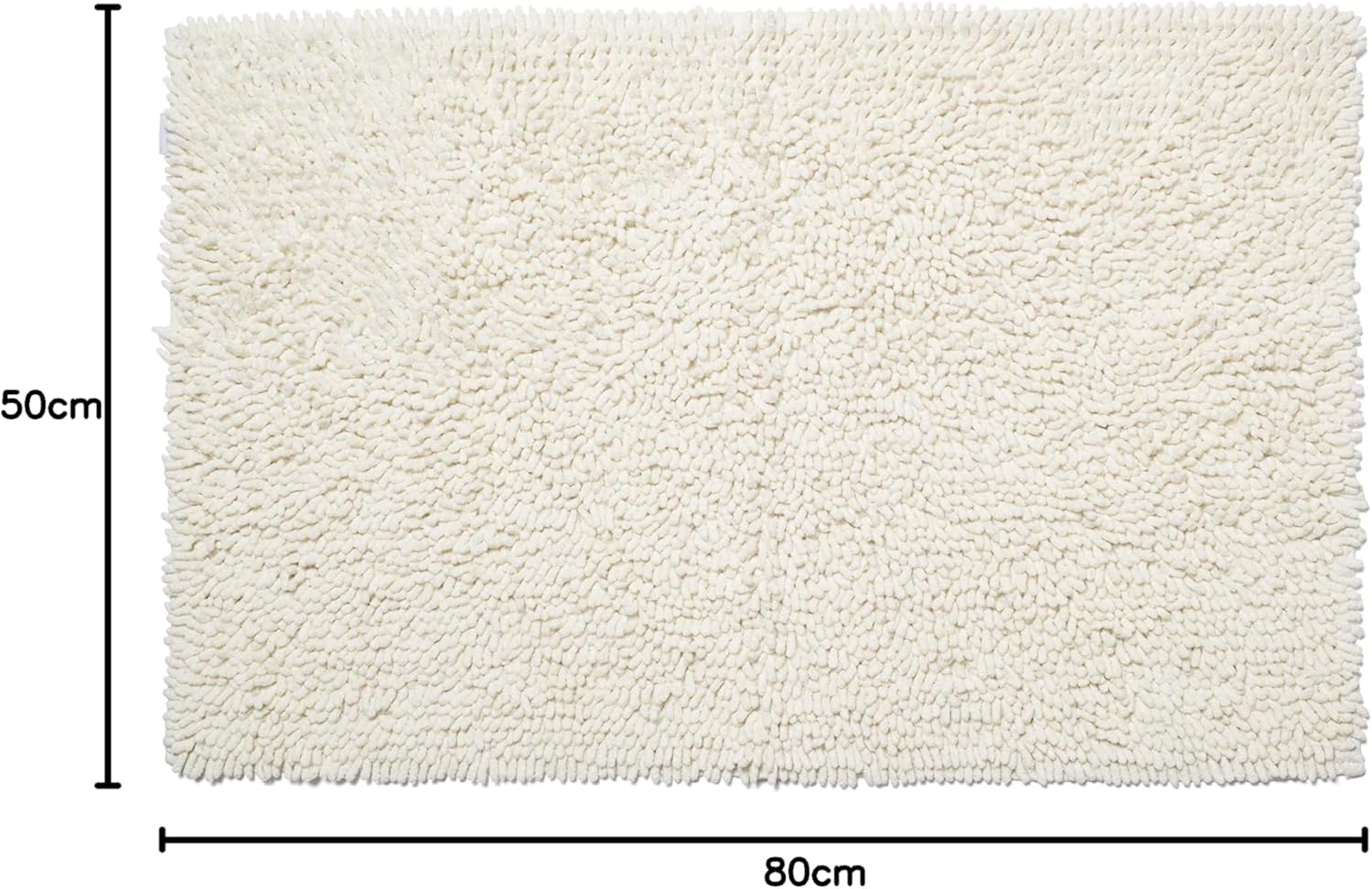 Croydex Cream Cotton Bathroom Mat with Slip-Resistant Backing
