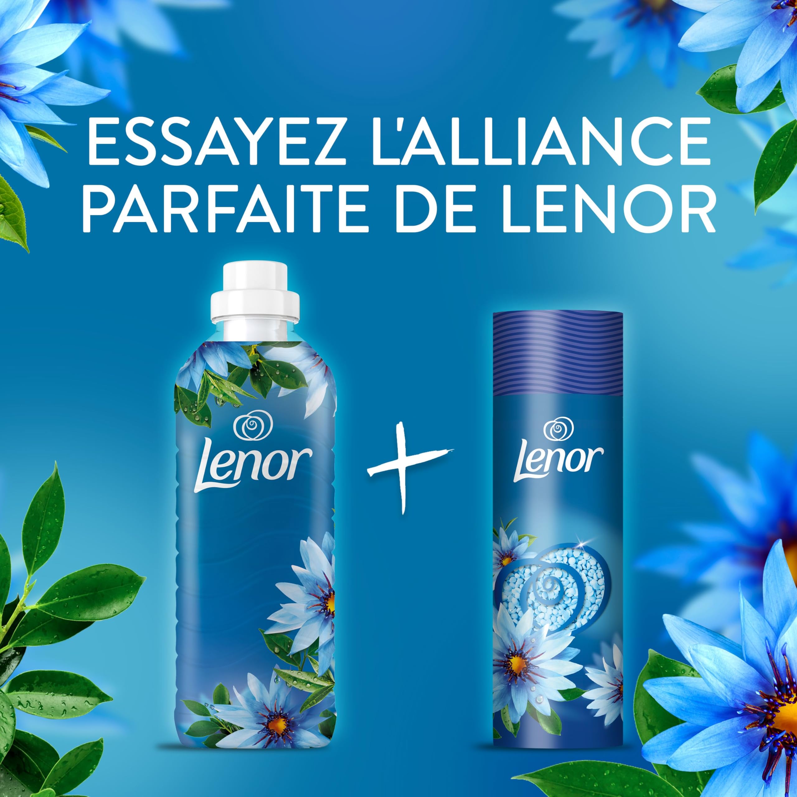 Lenor Adoucissant, 504 Lavages (12 x 42 Lavages), Envolée d’Air, 24H De Fraîcheur Relaxante, Avec Une Touche D’Huiles Essentielles