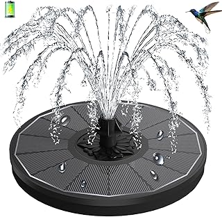 12 Backyard Fountain Ideas for Relaxing Calm Outdoor Ambience 52 3.5W Solar Fountain with 2000mAh Battery - Work On Cloudy Days - Upgrade...