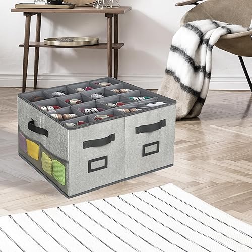 Miniatura 7 de VERONLY Organizador grande de zapatos para armario (21 pulgadas de largo x 17 pulgadas de ancho x 13 pulgadas de alto), 16 pares de contenedores de