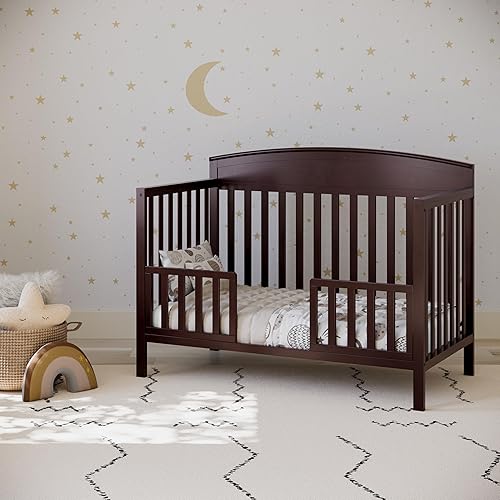 Vista 50 de Graco Benton - Cuna convertible 5 en 1 con cajón (negro) – Se convierte de cuna de bebé a cama infantil, sofá cama y cama de tamaño completo, se