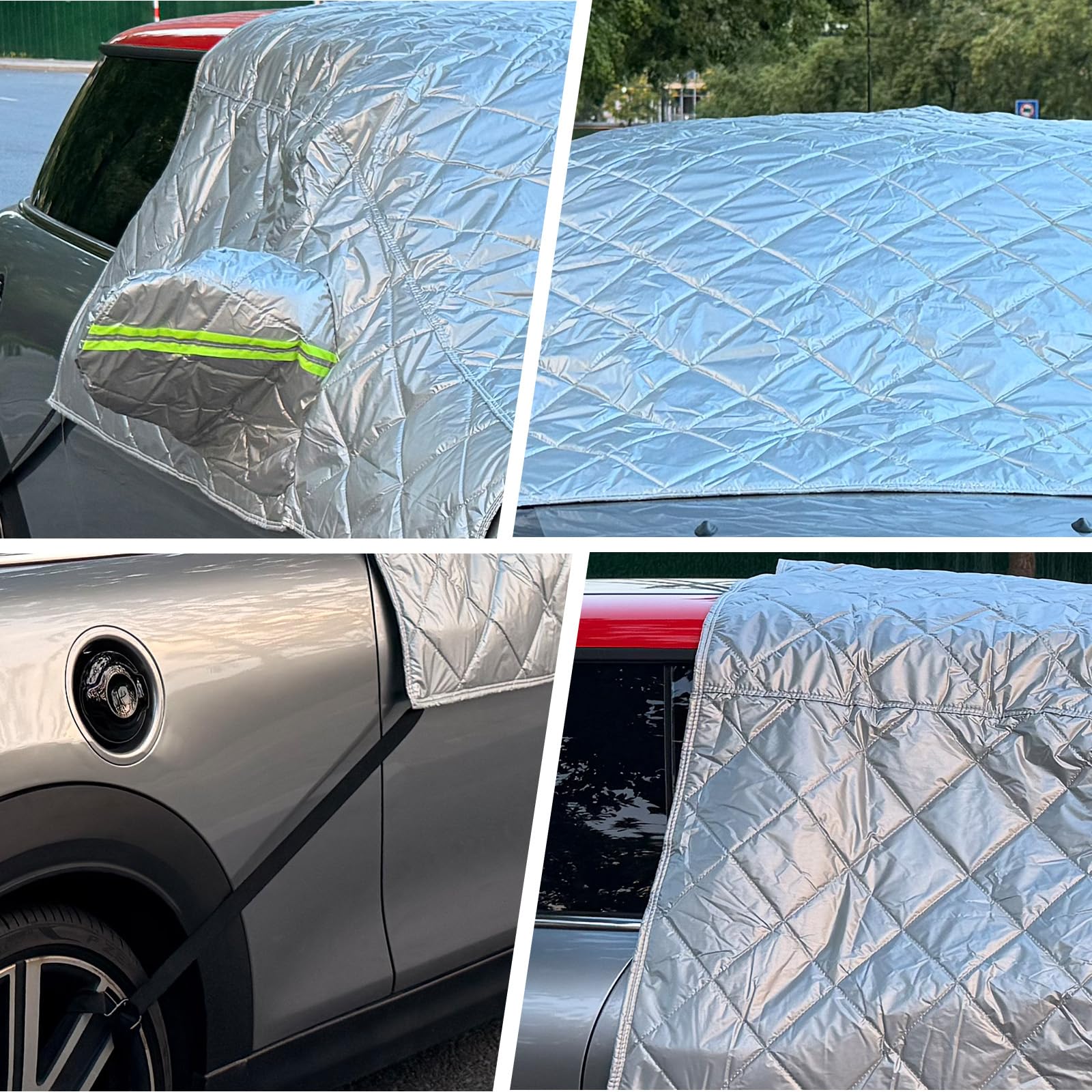 Copertura Parabrezza Compatibile con VW Golf, Prova di Neve Antigelo per Finestrino Anteriore con Striscia Riflettente, Addensare e Tenere in Caldo Impermeabile