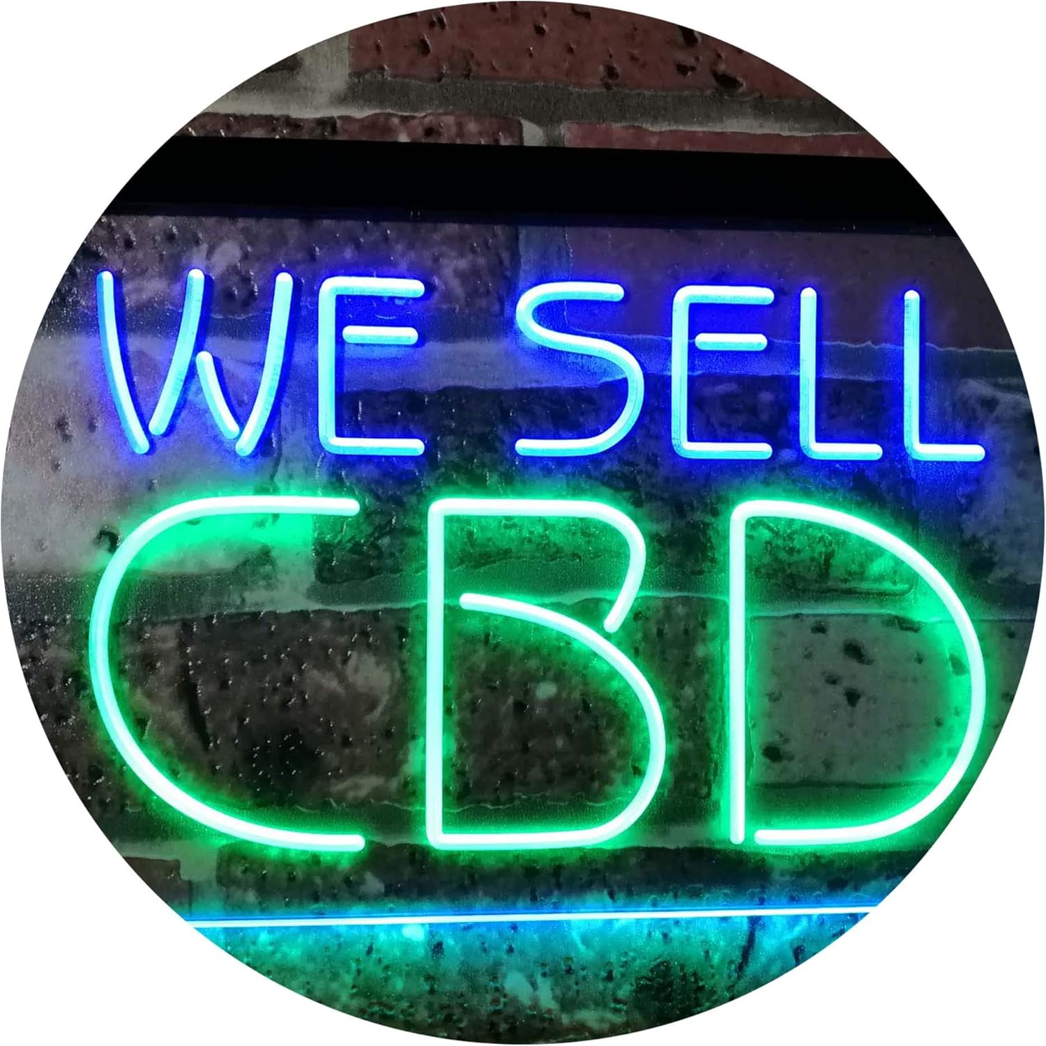 ADVPRO CBD Sold Here Dual Color LED Neon Sign Green & Blue 12 x 8.5 Inches st6s32-i3091-gb