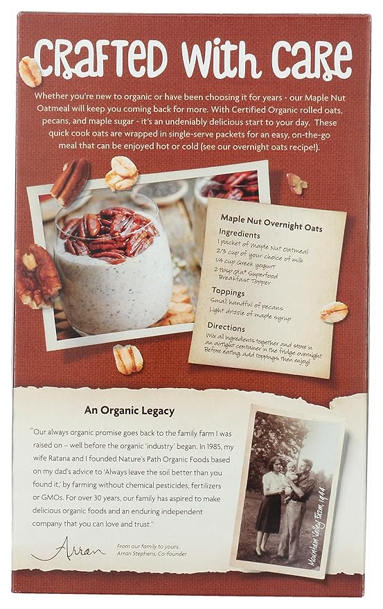 Natures Path Avena Maple Nut Orgánica Paquete de 8 Sobres miniatura 2