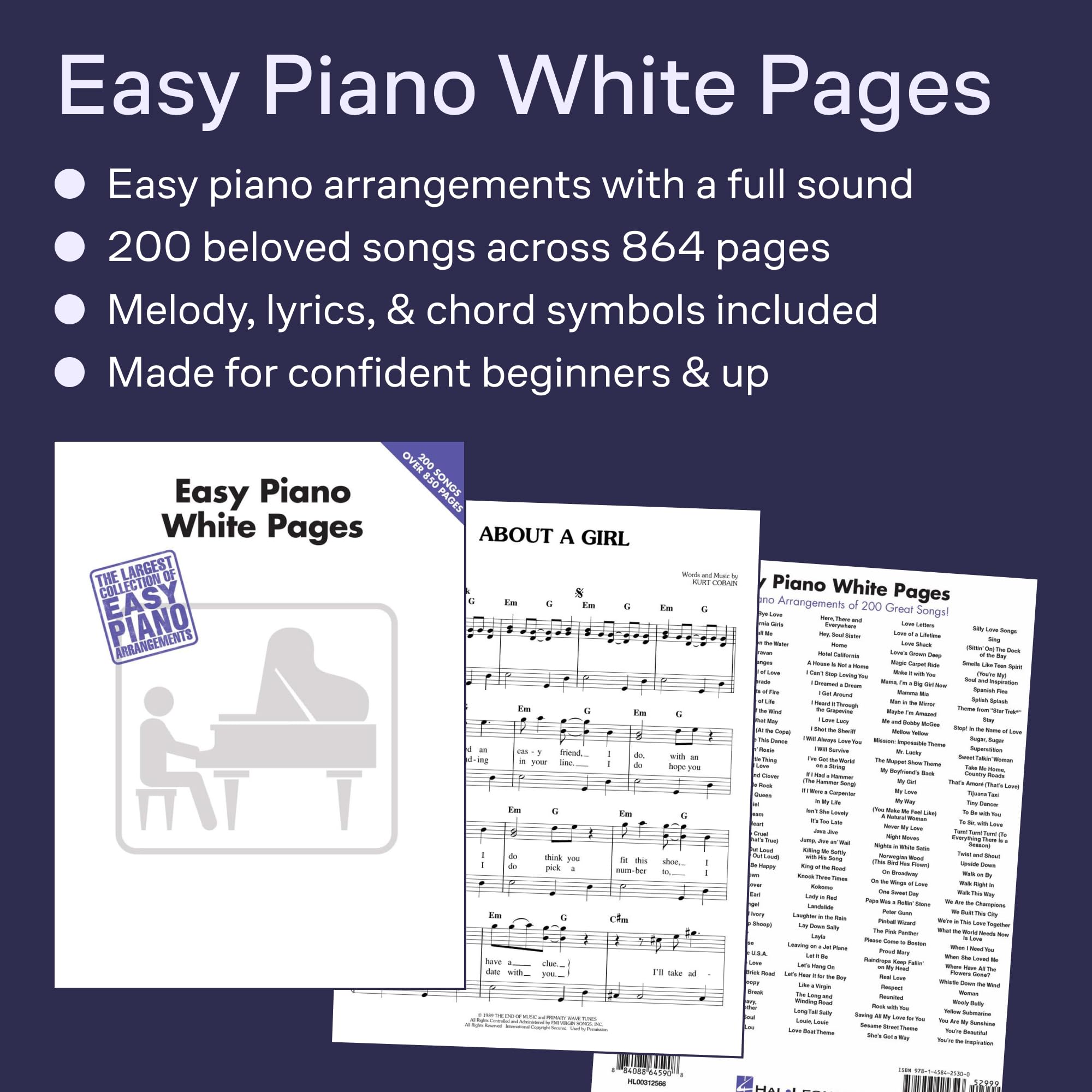 Easy Piano White Pages