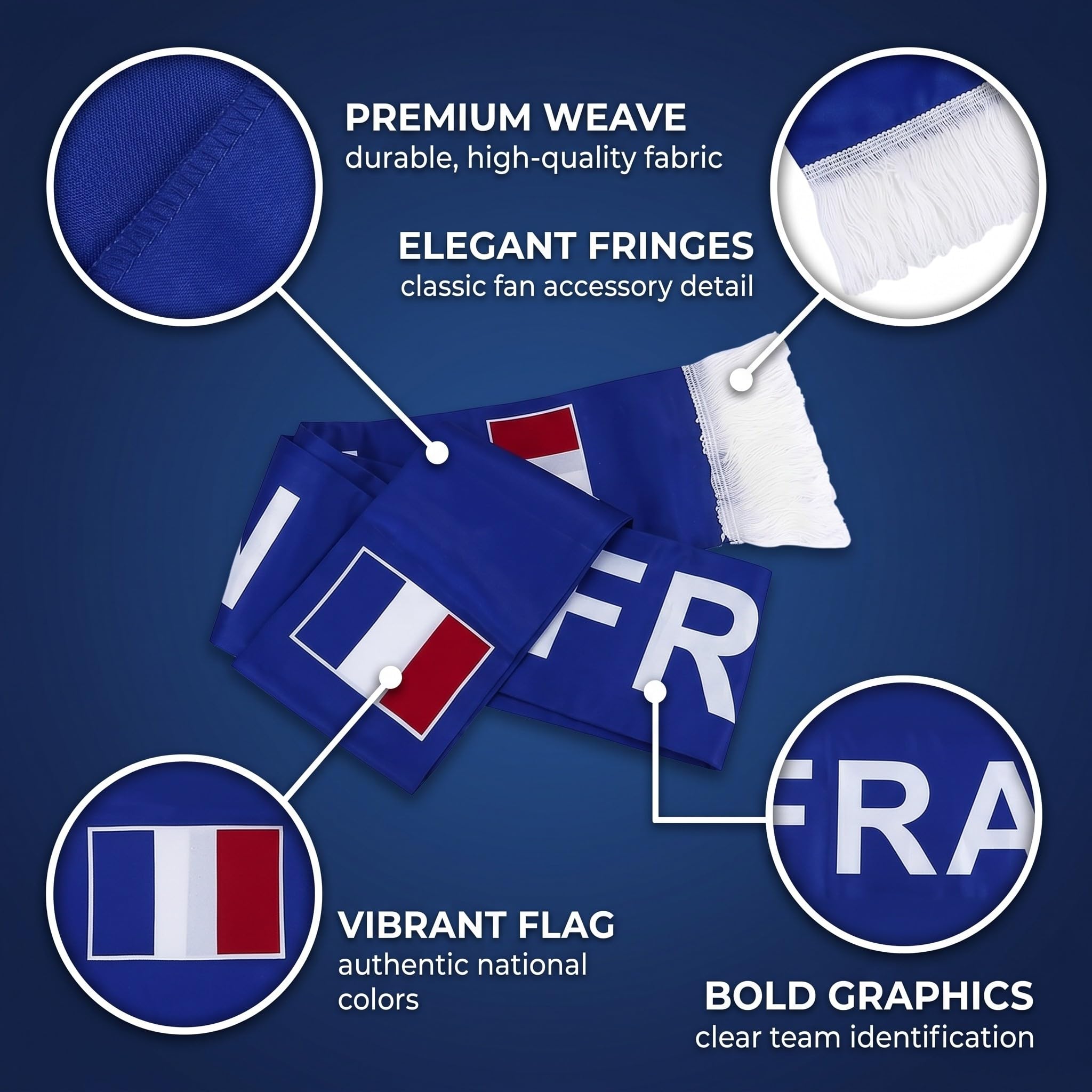 Sciarpa Tifoso Equipe De France Jacquard 2 Pezzi