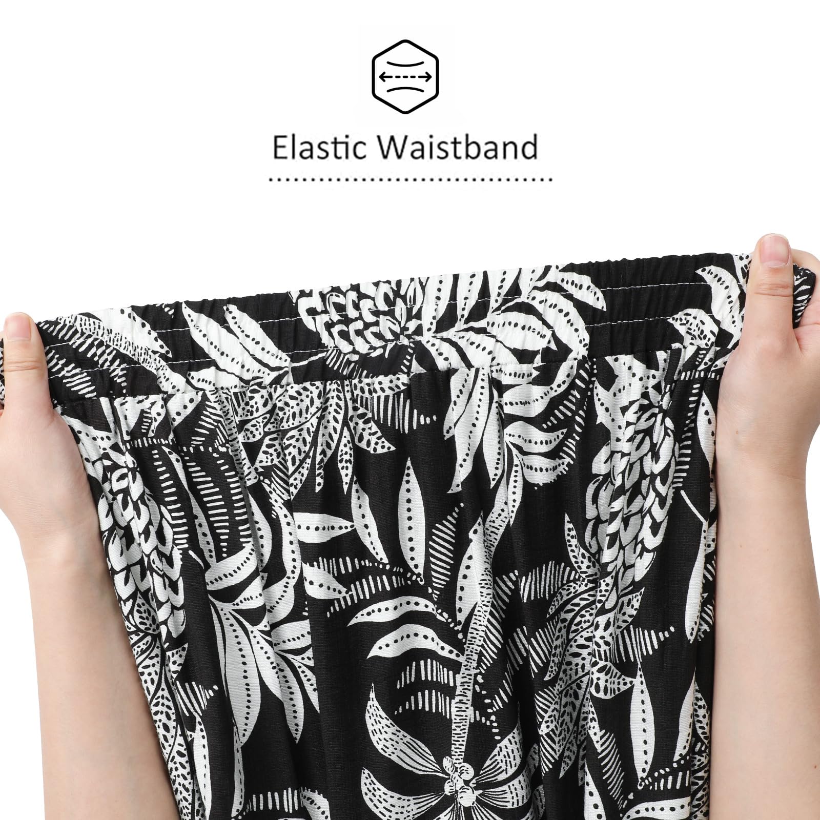 Adigaber Gonna Lunga Donna Vita Elastica Stampa Floreale retrò Elegante A-Linea Gonna