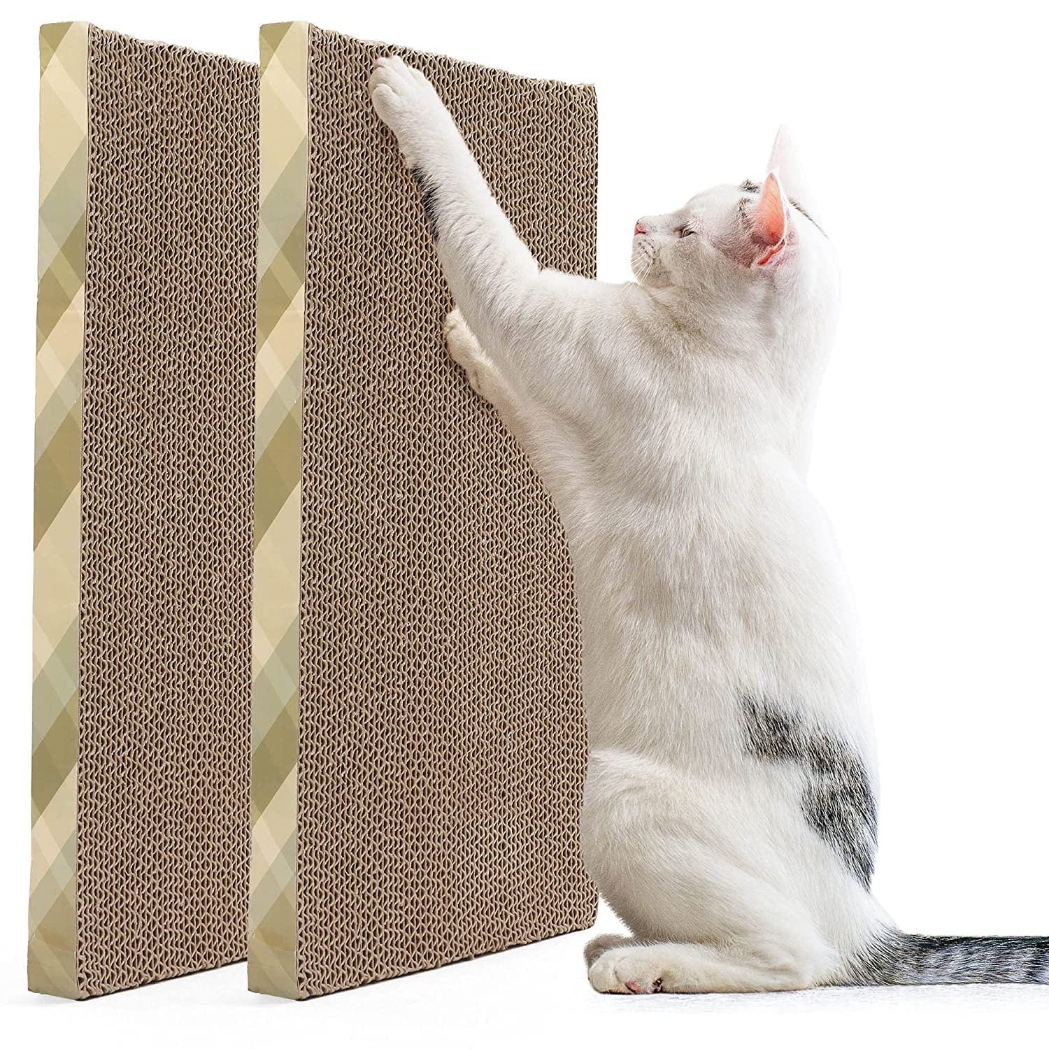 emily pets Cat Scratching Pads, 2 Pack Wide Cat Scratcher Cardboard, Recycle Corrugated Cat Scratching Board, Sofa Bed Lounge Replacement for Furniture Protector, Free Catnip Included Offer (B0BVZ54GS1) Amazon Price History, Amazon Price Tracker