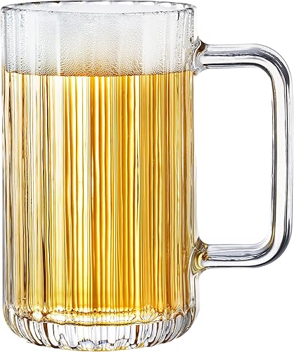Euro-Crystal Style - Taza facetada para manos, 17.5 oz (juego de 1)