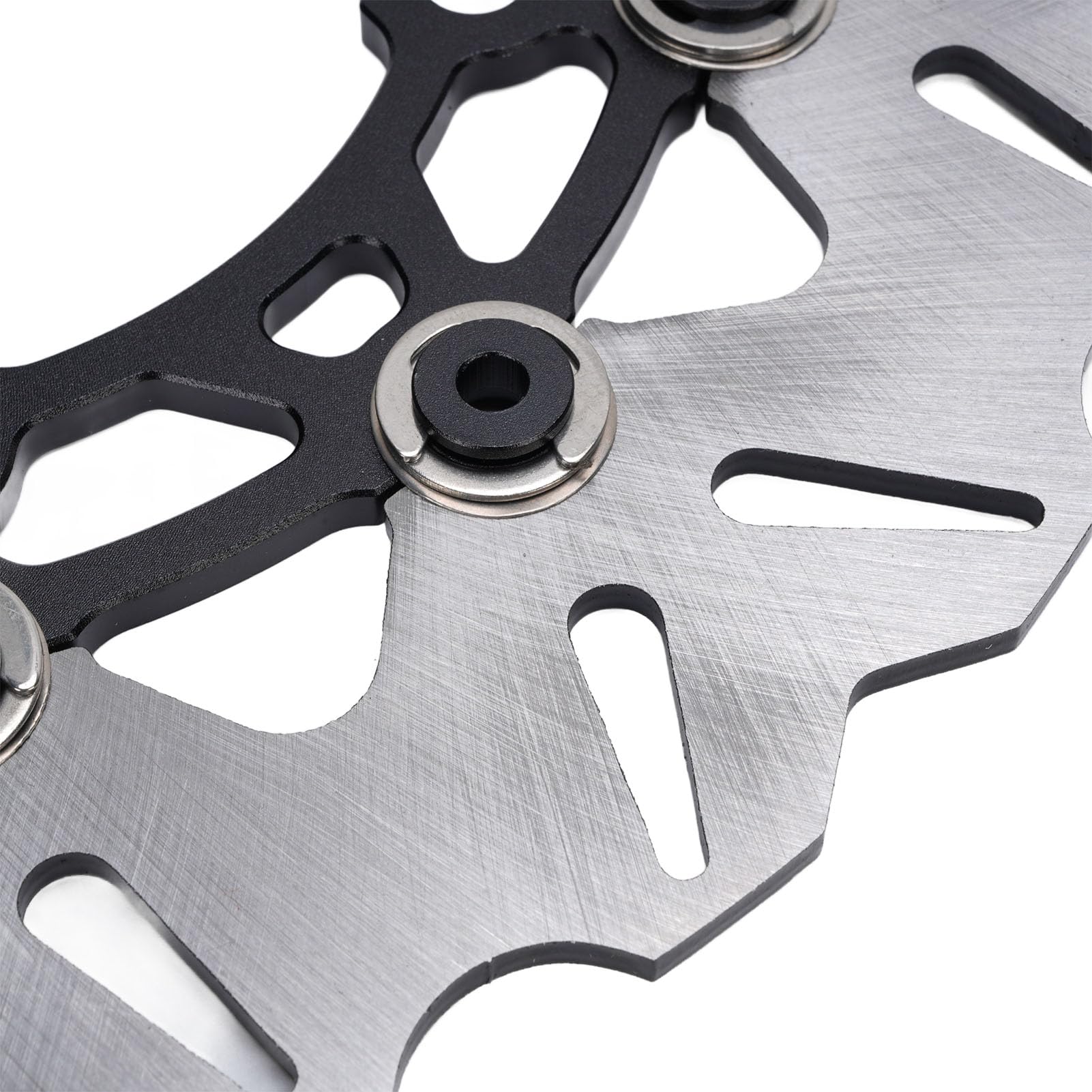 Ausla Disco Freno Anteriore per Moto, Diametro 300mm, Disco Freno Flottante in Acciaio Inossidabile CNC per ADV350 2017 2025 (BLACK)