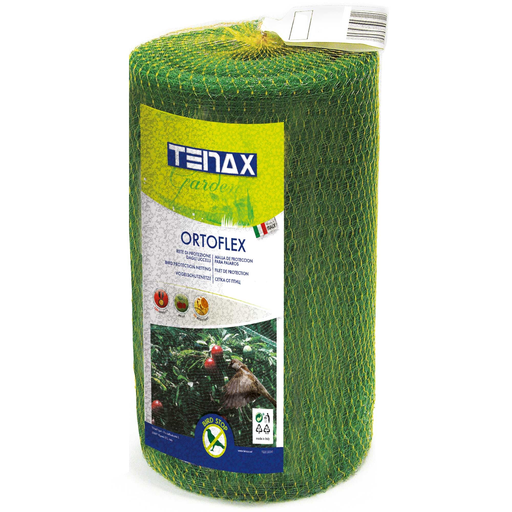 TENAX ORTOFLEX 2,00x5 m Vert Filet Anti-Oiseaux pour Protéger les Fruits et Cultures