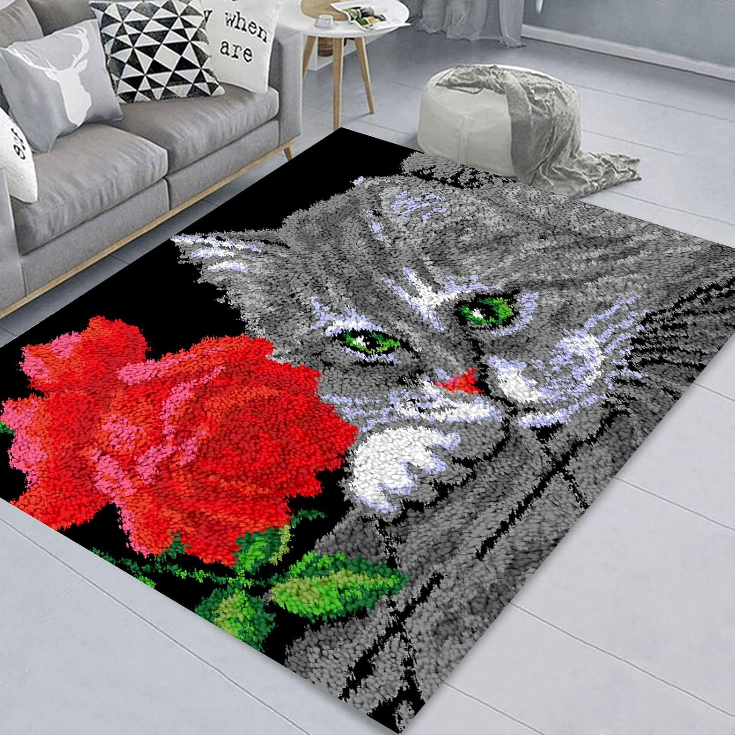 ZIVER Latch Hook Kits Rugs,DIY Latch Hook Kits For Adults,DIY Tapestry