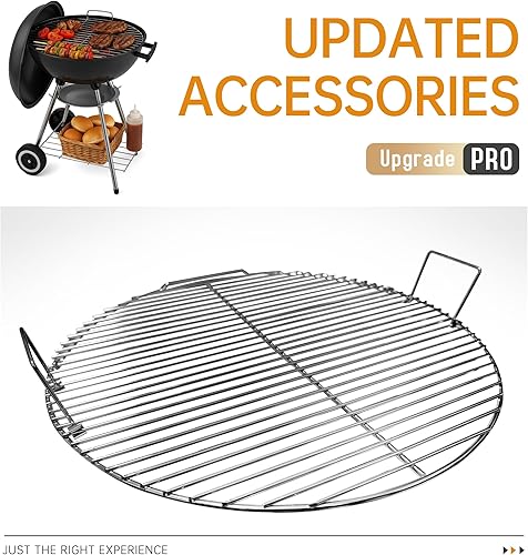 Miniatura 7 de Rejillas de parrilla 8835 de repuesto para Weber, parrillas de carbón de 22.5 pulgadas, hervidor, parrilla de cocina de acero inoxidable