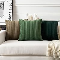 Vista 785 de UGASA - Juego de 2 fundas de almohada de terciopelo a rayas, funda decorativa para cojín con cremallera oculta para el hogar, sofá, dormitorio