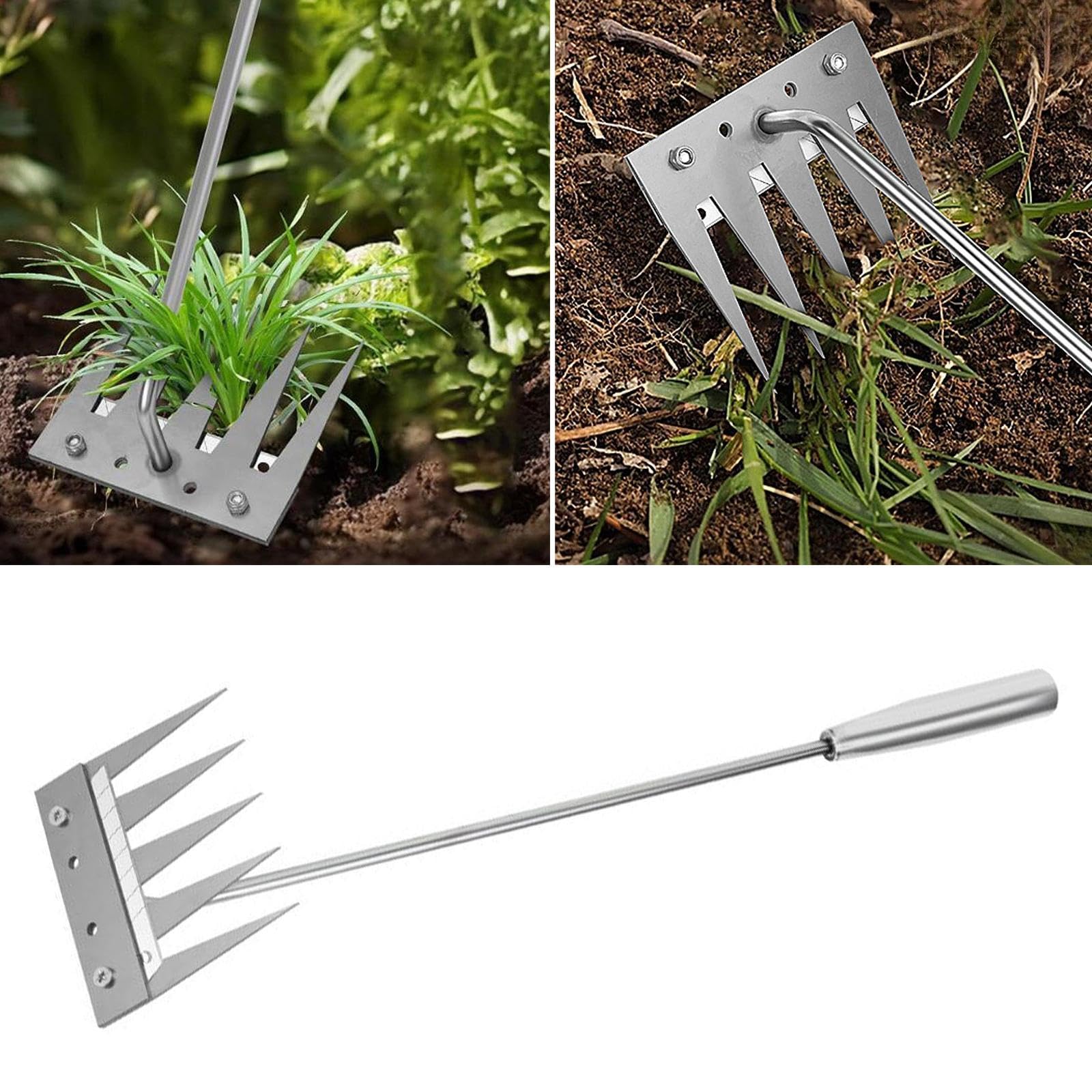 Baoblaze Weed Puller Gardening Hand Weeding Tool Versatile Comfortable Handle Weeds Remover Weed Root Pulling Tool for Backyard Garden