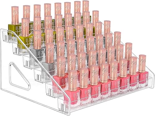 Miniatura 8 de JessLab Organizador de esmalte de uñas, organizador de lentes de sol de acrílico de 3 niveles, soporte de aceites esenciales, organizador de