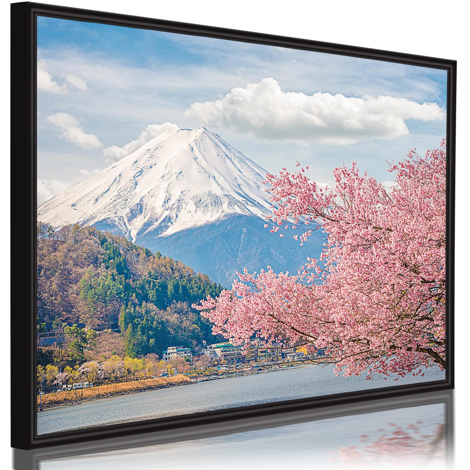 Amazon.co.jp: U-SITU アートパネル インテリア 富士山 金閣寺 桜 日本 
