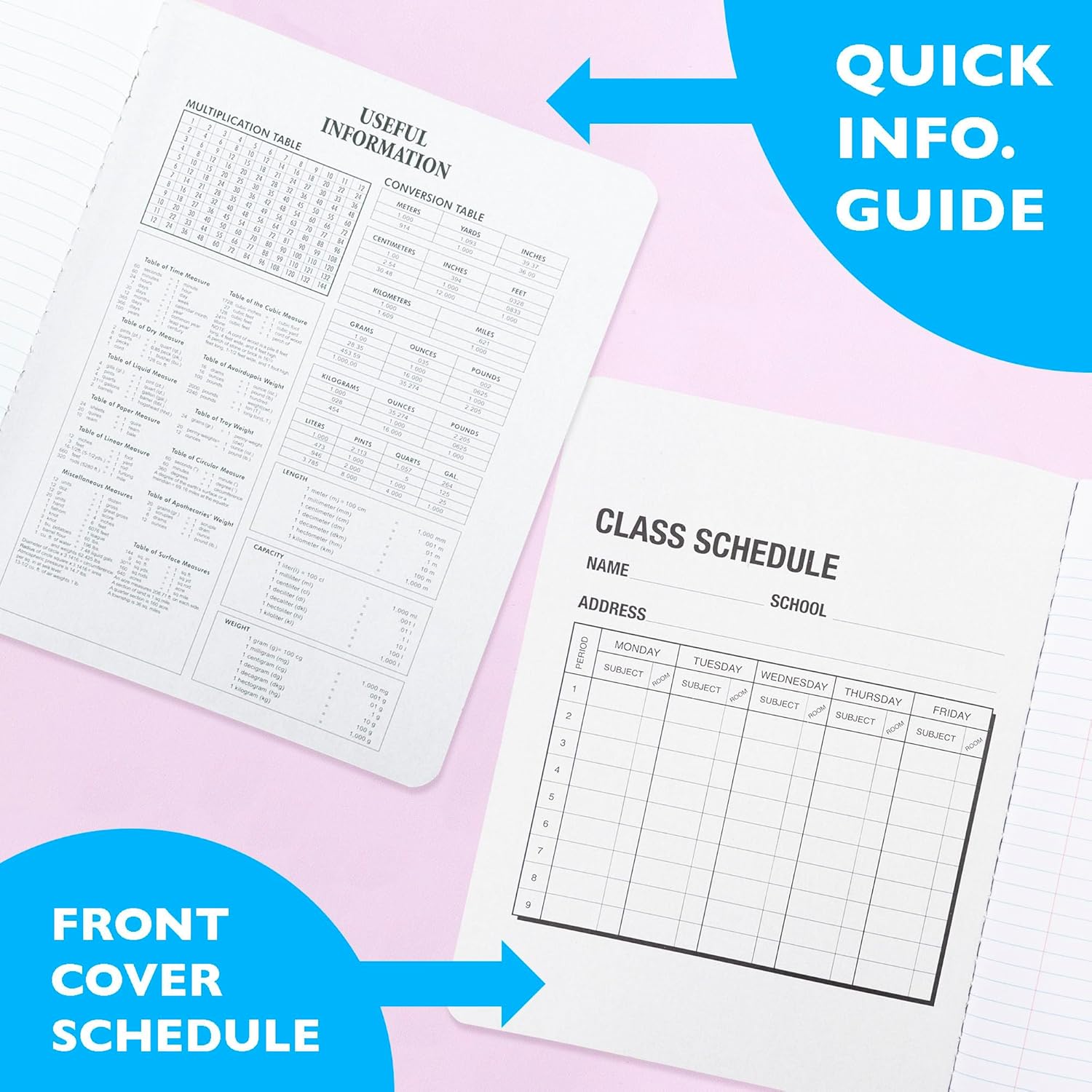 BAZIC Products Composition Book College Ruled 100 Sheet Notebook, Stripes Journal Comp Notebooks for Office School, Assorted Color, 48-Pack