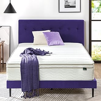 Zinus12 Inch Foam and Spring Mattress, Twin, CertiPUR-US Certified Foams, Mattress in A Box, White