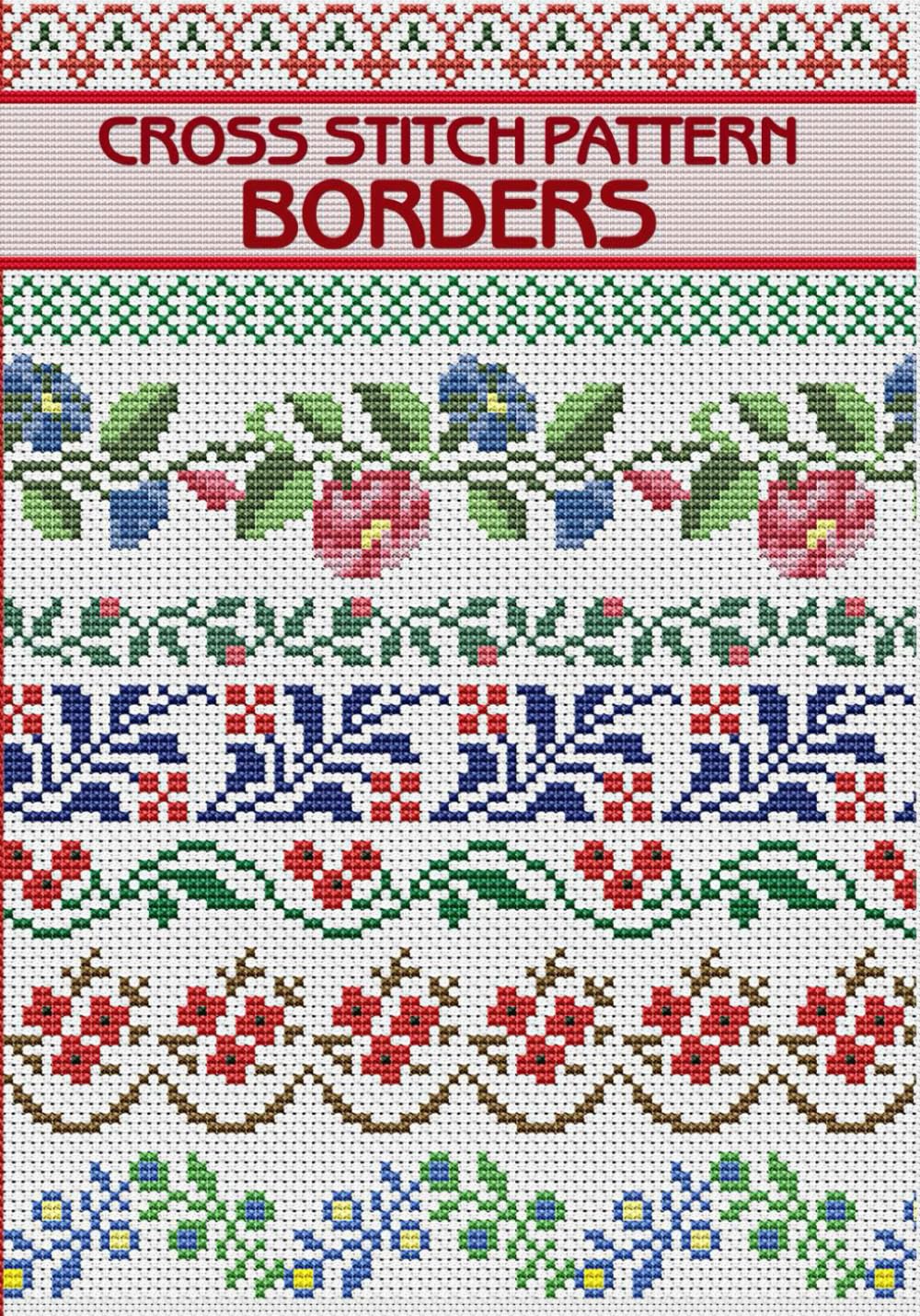 Amazon | Borders cross stitch patterns: 180 Cross Stitch Flower