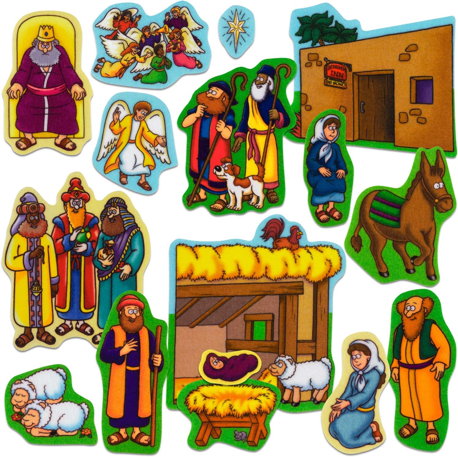 Beginners Bible - Baby Jesus Flannelboard Figures - Pre-Cut