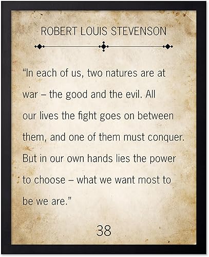 Miniatura 272 de Poster Master Póster de Robert Louis Stevenson - Impresión de The Good and the Evil - Arte de citas de recuperación - Regalo para él, ella -
