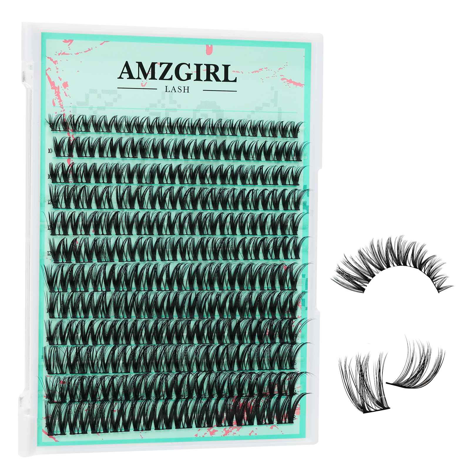 Cluster Lash Extensions 144PCS C Curl Eyelash Clusters with Premium Eyelash Wide Band