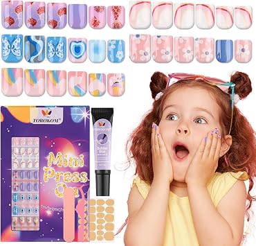 Torosom Kids Press-On Nails Set