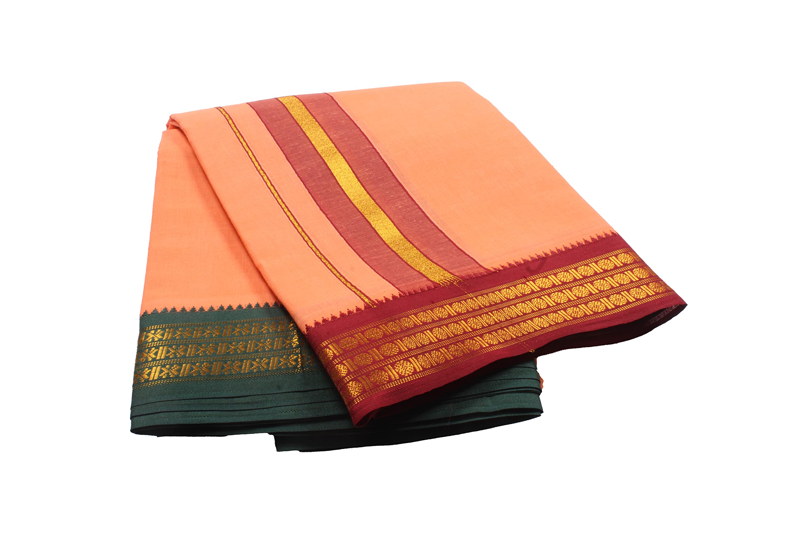 tharunsha elite 100% Cotton Men’s Dhoti/Angavastram/Panjakejam / 4 mtr Dhoti with 2.25 mtr towel-picture-28