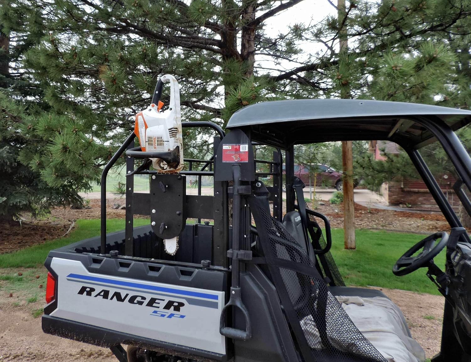 Hornet Polaris Ranger Mid-Size Rear Cargo Rack - Adjustable Height, Tool-Free Twist Lock, R-500 CAR