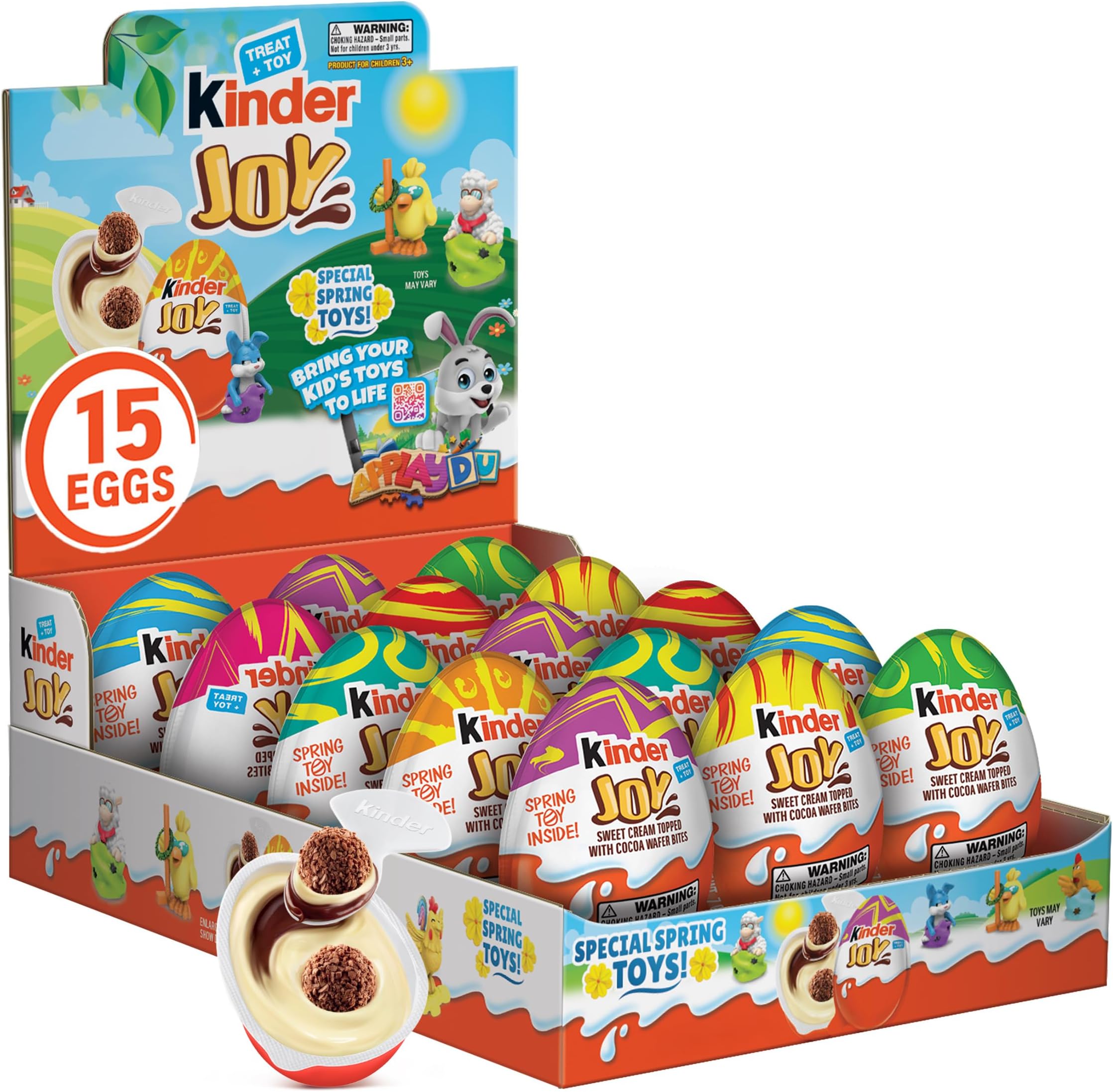 Easter Eggs, Sweet Cream and Chocolatey Wafers with Toy Inside, 10.5 oz, 1 Pack, 15 Eggs