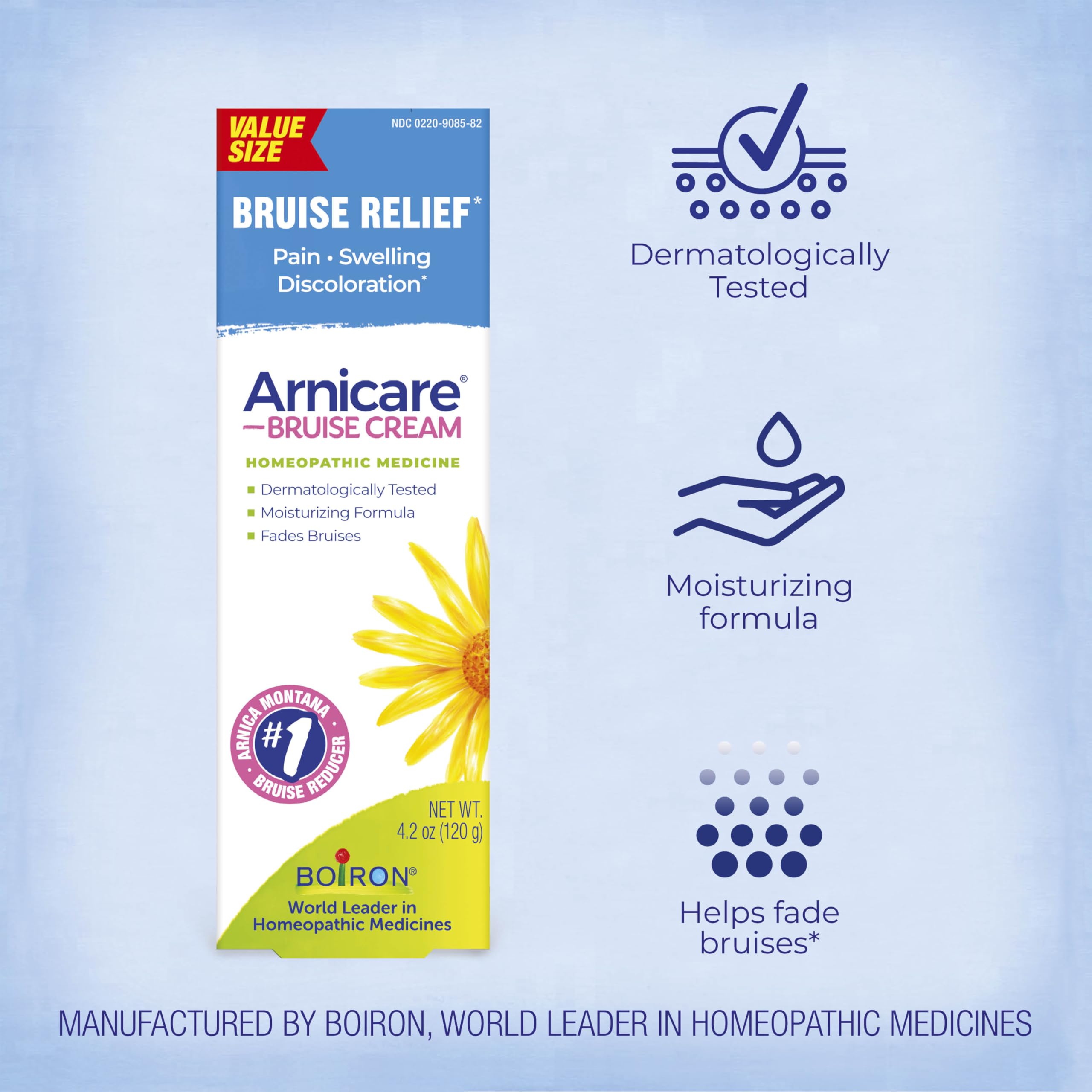 Boiron Arnicare Bruise Cream for Bruise Relief, Pain, Swelling, Discoloration - 4.2oz — Amazon image 3