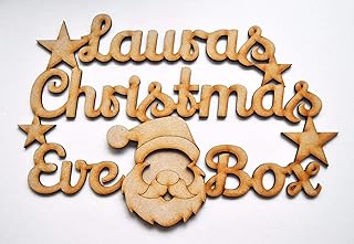 Personalised 3D Wooden Christmas Eve Box Topper Santa Sign
